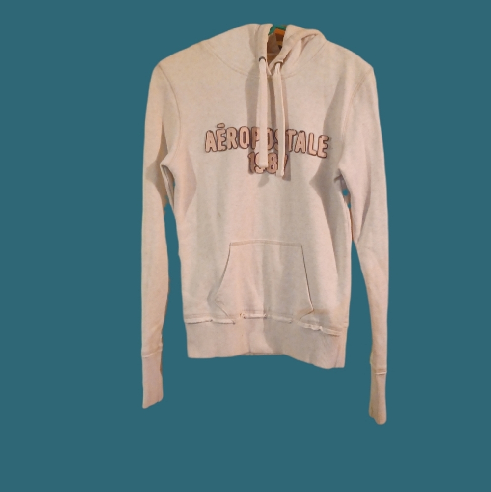 Aeropostale Cream Hoodie with Logo